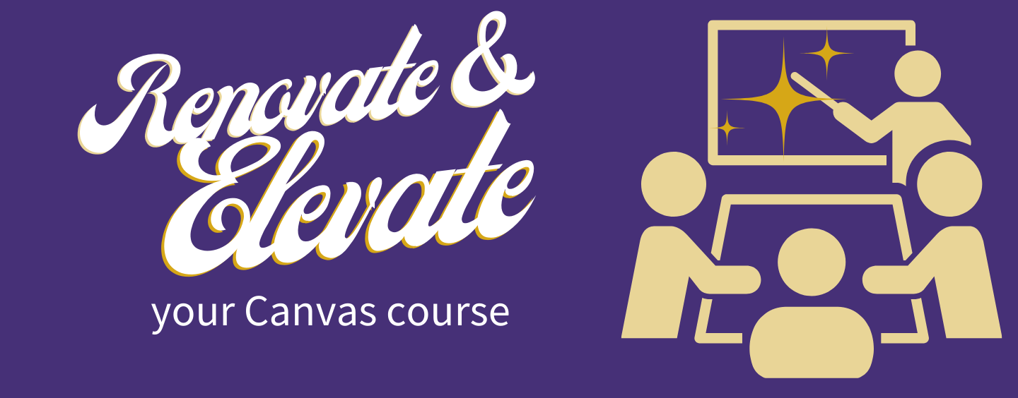 renovate and elevate your canvas course logo