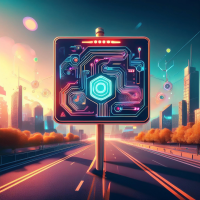 AI technology road sign