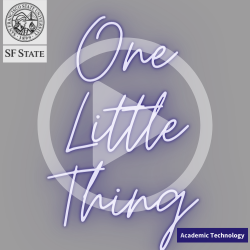 one little thing by academic technology